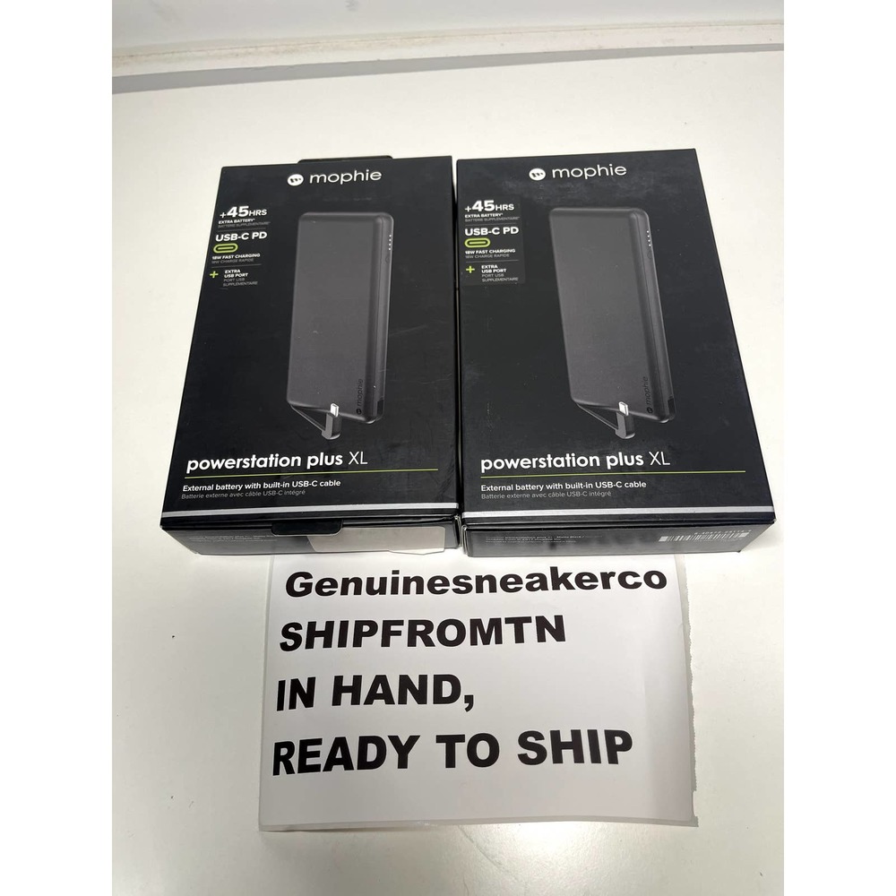 2 Units x Mophie Powerstation Plus Power Bank Built In USB-C 12000mAh AUTHENTIC